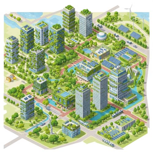 Green Living in Sustainable City - Eco-Friendly Urban Design