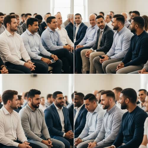Diverse Christian Men's Marriage Seminar | Candid Moments