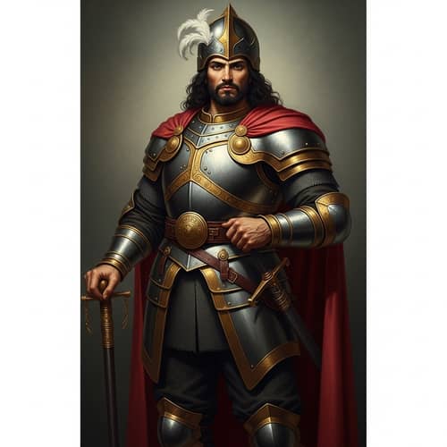 Powerful and Mighty Individual in Classic Oil Painting Style