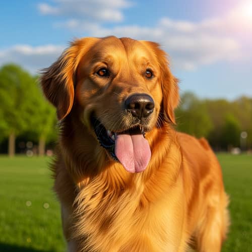 Beautiful Dog Enjoying in Green Park | Tired or Thirsty Canine