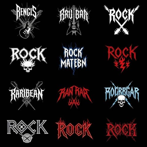 Unique Rock and Metal Band Logos | Diverse Styling and Themes
