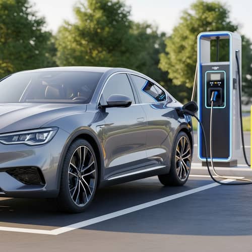 Hyper-Realistic Visual Representation of Brand-New Electric Car