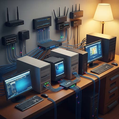 Explore Our Intricate LAN Network Setup