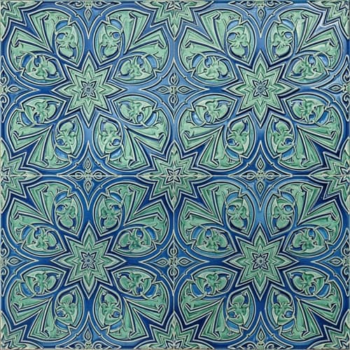 Intricate Islamic Geometric Patterns on Decorative Moroccan Tile