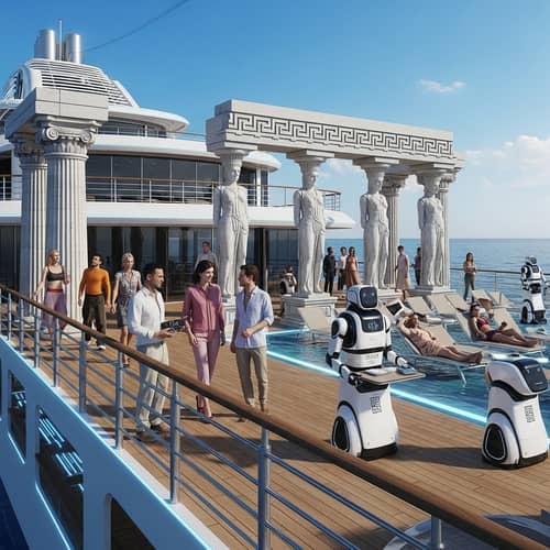 Luxurious Futuristic Greek Cruise Ship Experience