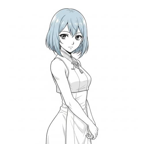 Ayaka - Traditional Korean Manhwa Style Character Drawing