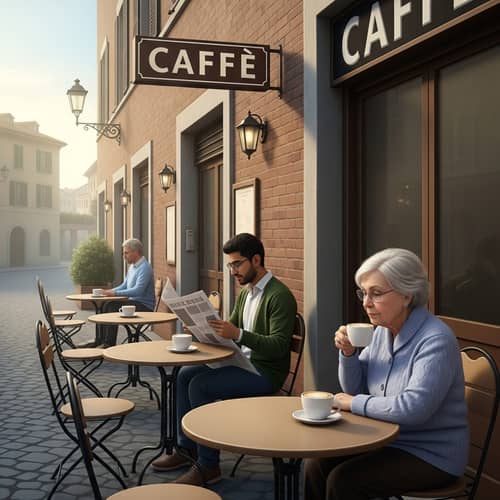 Charming Italian Caffè: Morning Bliss in Italy