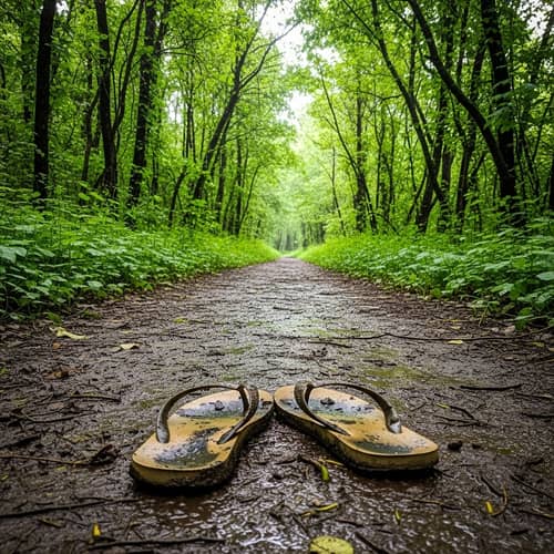 Wednesday in Muddy Flip Flops - Tranquil Afternoon Scene
