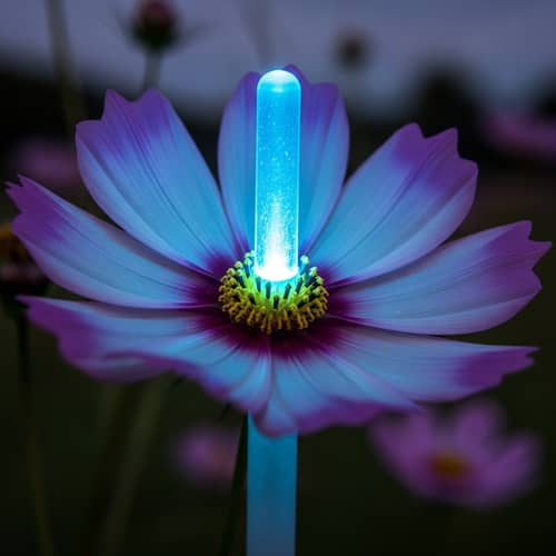 Sky Blue Light Stick Inside Cosmos Flower
