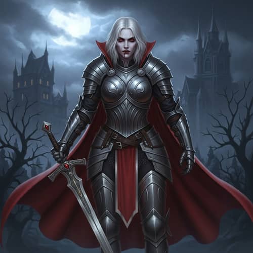 Mythic Vampire Woman Warrior - Gothic Fantasy Art