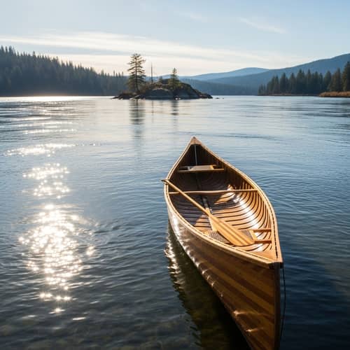 Tranquil Canoe Journey: Nature's Serene Beauty Captured