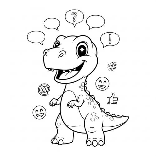 Conversaurus: Imaginative and Friendly Dinosaur Sketch