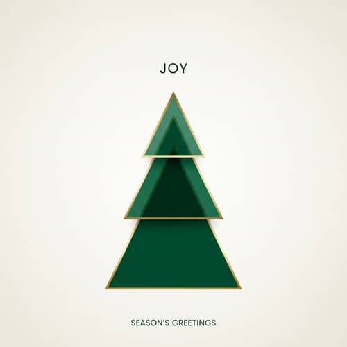 Minimalist Christmas Card Design for Festive Greetings