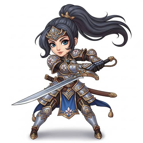 Naraka Bladepoint Cute Tessa - Dynamic Warrior Character Design