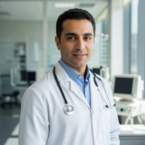 Virtual Medical Consultations with Young Saudi Arabian Male Doctor