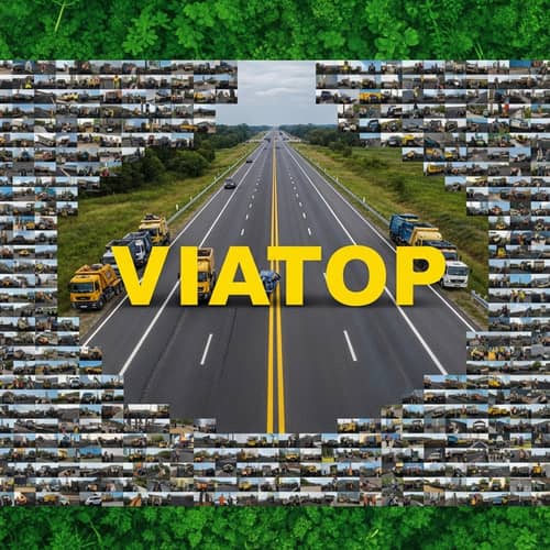 VIATOP: Realistic Road Mosaic with Trucks and Asphalt