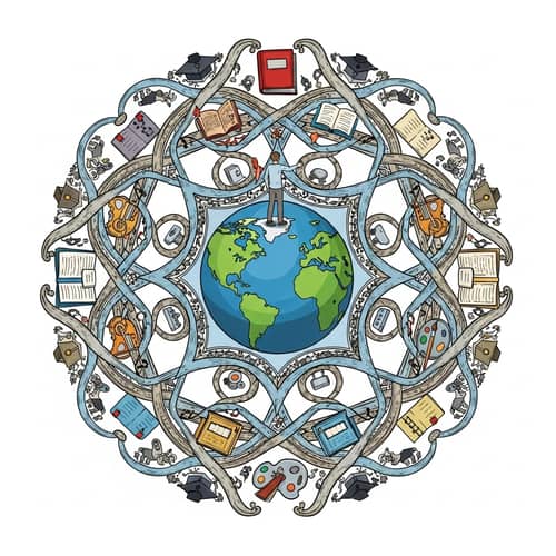 Symbolic Mandala of Aspirations and Dreams on Earth