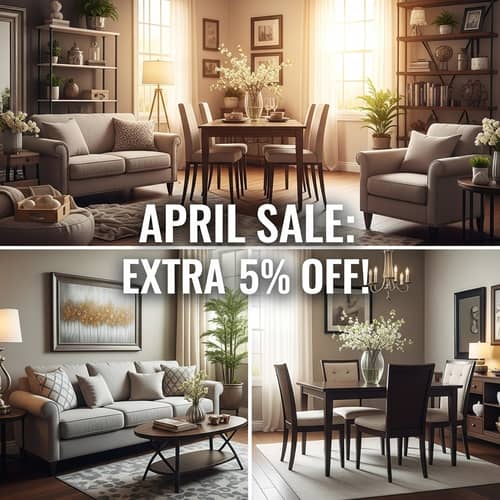 April Furniture Sale: Extra 5% Off!