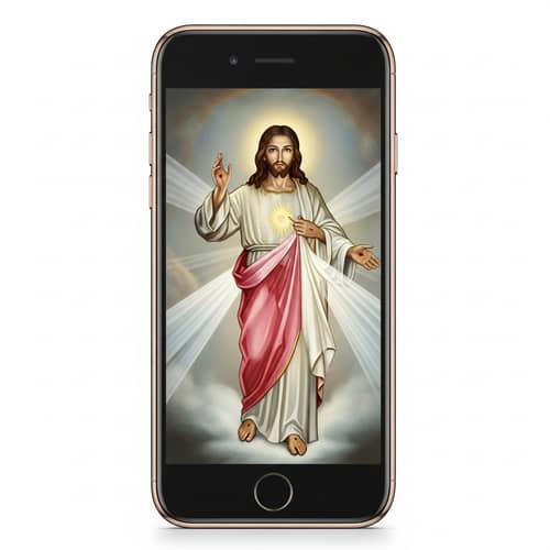 Resurrected Jesus Christ on iPhone Screen