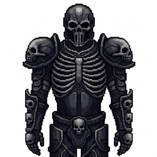 Fantasy Black Skull Armor - 32 Pixels Design