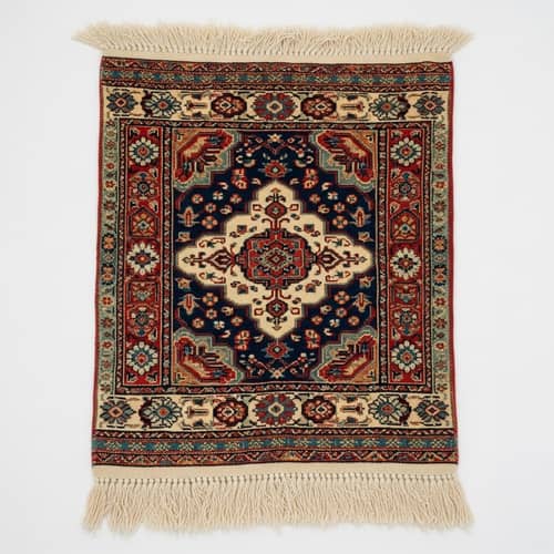 Intricately Designed Tapestry with Vibrant Colors and Textures