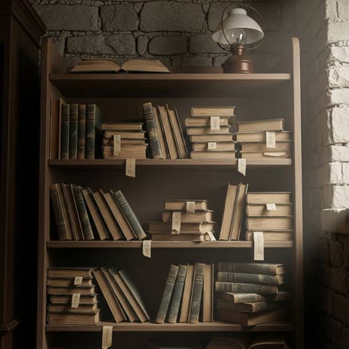 Old Bookshelf: A Glimpse into Nostalgic Times