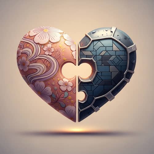 Perfectly Fitting Eastern Asian Female and Western Male Hearts