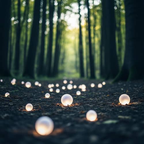 Ethereal Enchanted Forest: Mystical Orbs & Surrealism Art