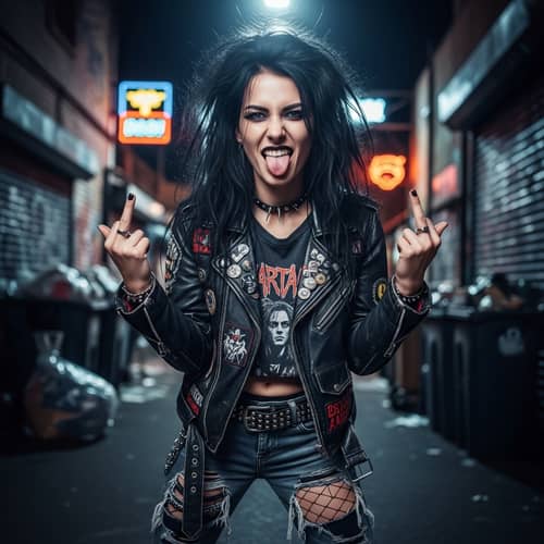 Defiant Woman Sticking Out Tongue | Playful Attitude