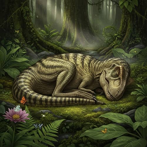 Adorable Sleeping Dinosaur - Explore Ancient Wonders