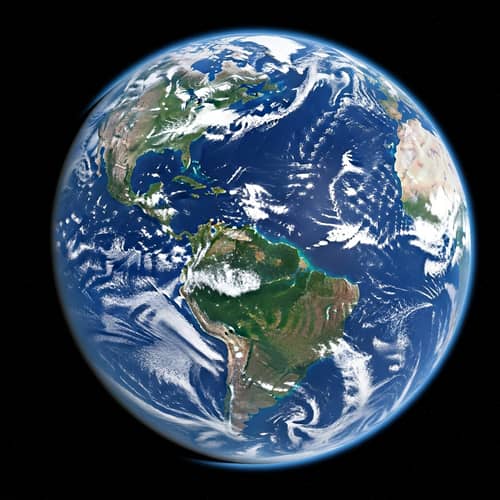 Stunning Illustration of Planet Earth from Outer Space