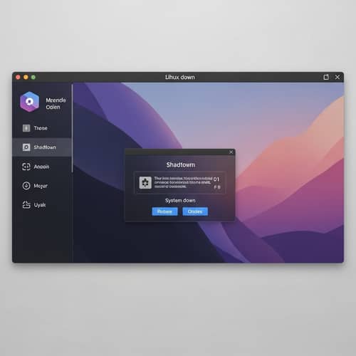 Sleek & Modern Linux Operating System Shutdown Interface
