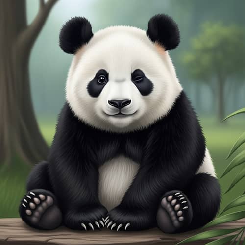 Charming Panda | Symbol of Tranquility | Irresistibly Engaging Gesture