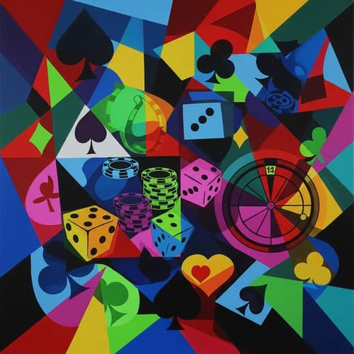 Abstract Betting & Gambling Art | Geometric Shapes & Colors
