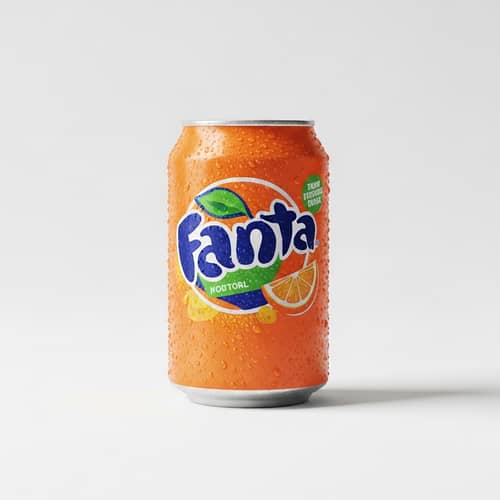 Chilled Fanta Soft Drink in Vibrant Orange Can