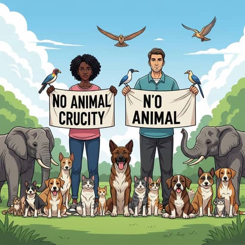 Take a Stand Against Animal Cruelty | Powerful Image of Defiance