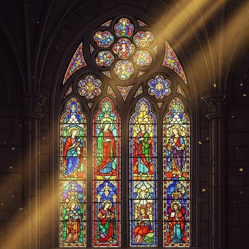 Stunning Stained Glass Window | Religious Iconography Artwork