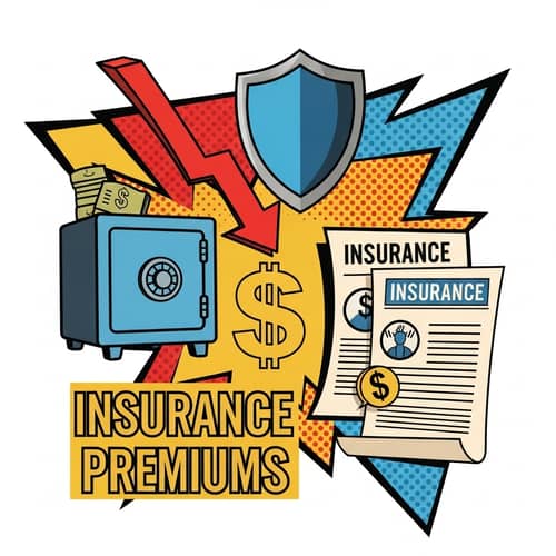 Lower Insurance Premiums: Pop Art Style Imagery