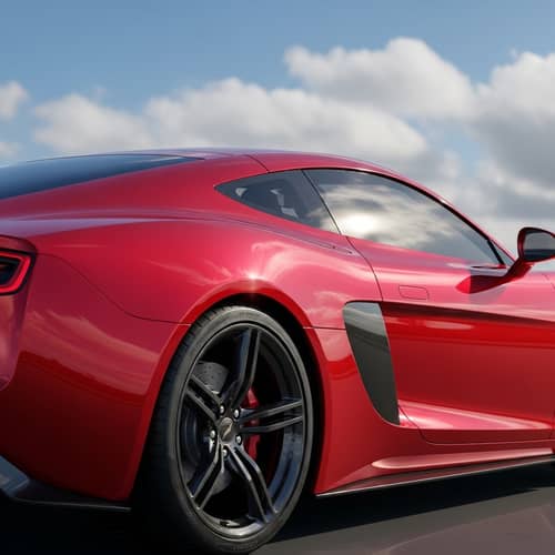 Sleek Red Sports Car - Aerodynamic Design for Performance and Style