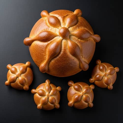 Traditional Pan de Muerto: Round and Appetizing Bread Variants