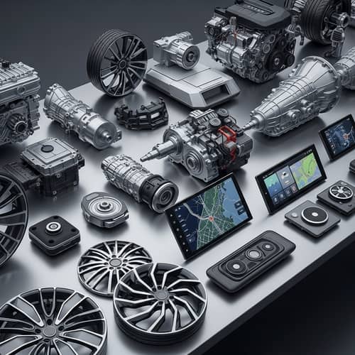 Futuristic Automotive Components | Advanced Technology Display