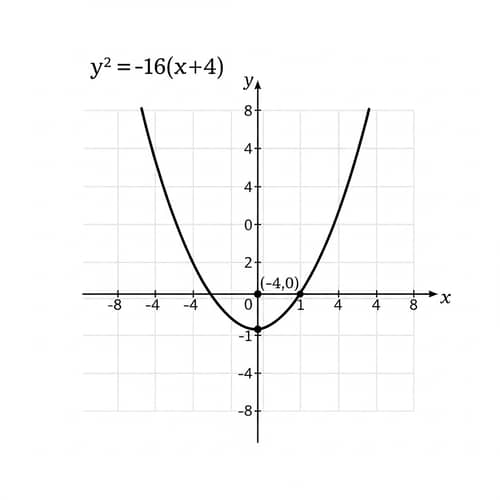 Graph of the Parabola y² = -16(x + 4)