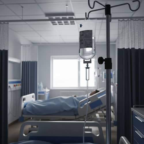 Hyper-Realistic Hospital Room Interior | IV Drip Detail