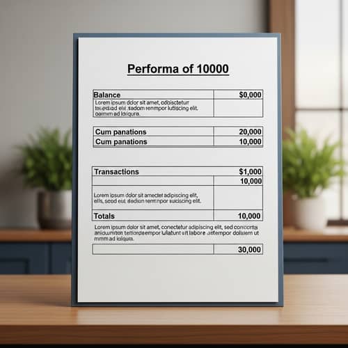 Performa of 10000: Financial Statement with Balanced Transactions