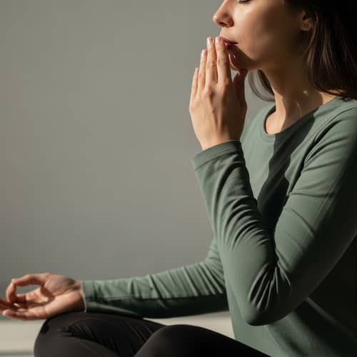 Meditative Deep Breathing Practice for Mindfulness | Tranquil Image