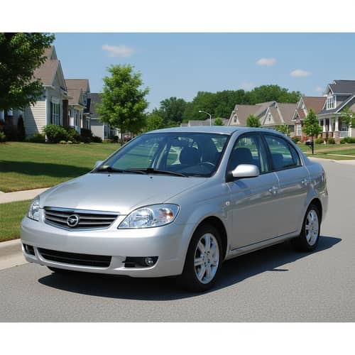Compact Silver Sedan Automobile | Sleek Aerodynamic Design