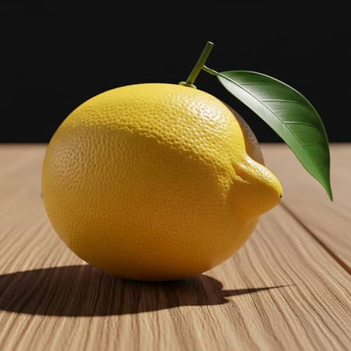 Fresh Lemon: Bright Yellow Citrus Fruit