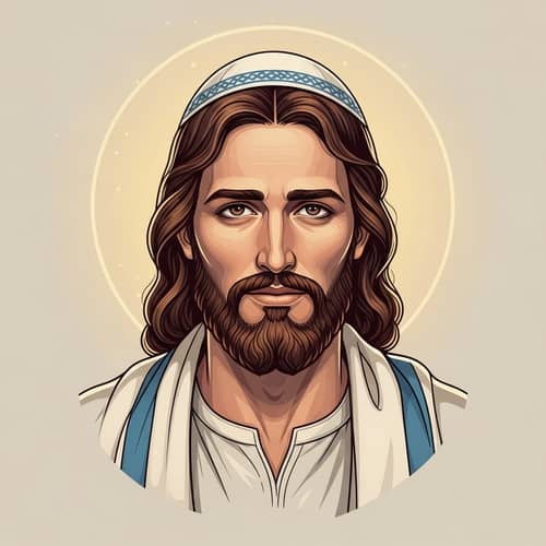 Jewish Jesus Yarmulke Illustration