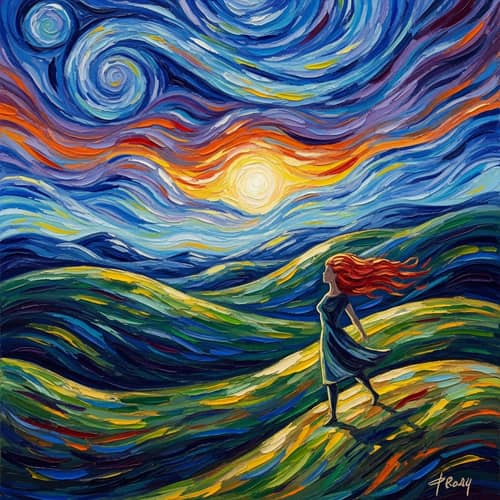 Resilience: Symbolic Abused Women Abstract Landscape Art