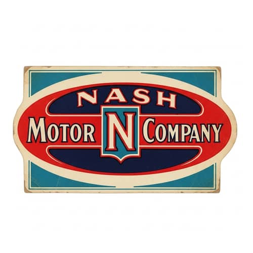 Vintage Nash Motor Company Sticker - Classic Oval Design